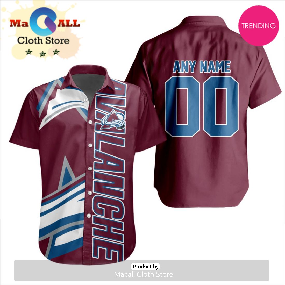 Custom NHL Colorado Avalanche Special Design Button Shirt Custom NHL Colorado Avalanche Special Design Button Shirt