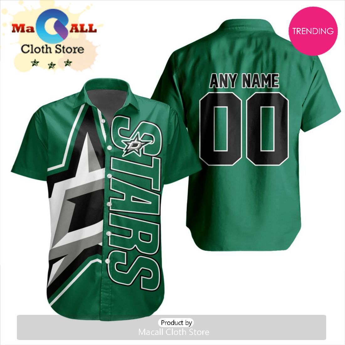 Custom NHL Dallas Stars Special Design Button Shirt Custom NHL Dallas Stars Special Design Button Shirt