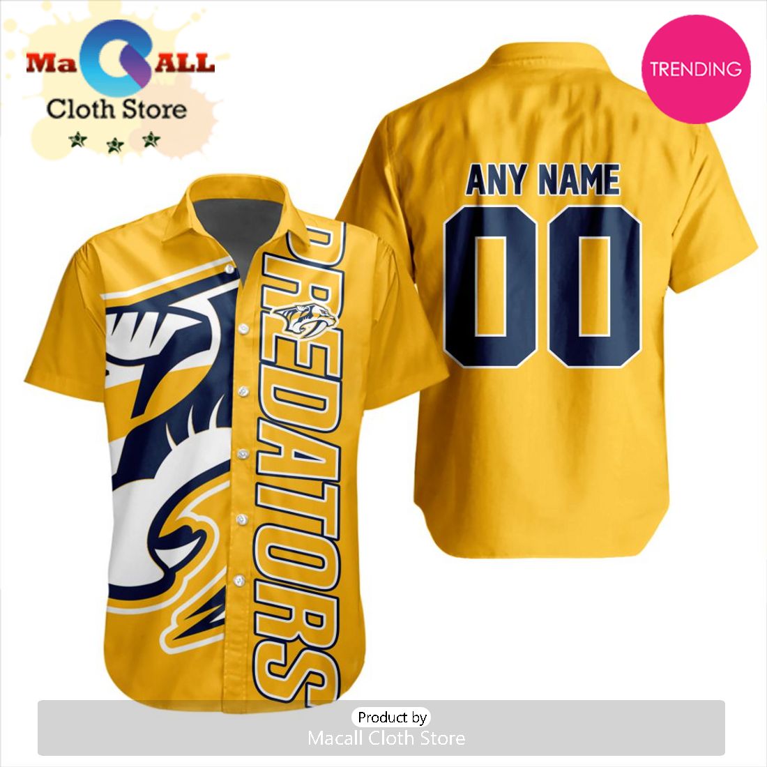 Custom NHL Nashville Predators Special Design Button Shirt Custom NHL Nashville Predators Special Design Button Shirt