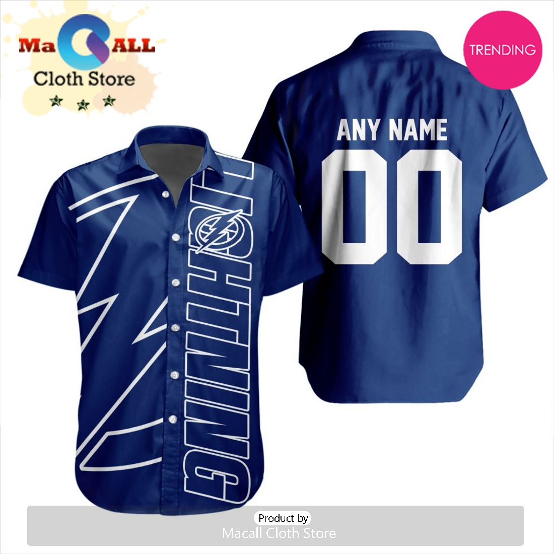 Custom NHL Tampa Bay Lightning Special Design Button Shirt Custom NHL Tampa Bay Lightning Special Design Button Shirt