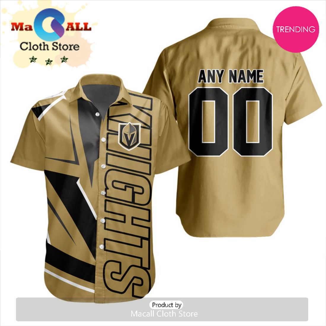 Custom NHL Vegas Golden Knights Special Design Button Shirt Custom NHL Vegas Golden Knights Special Design Button Shirt