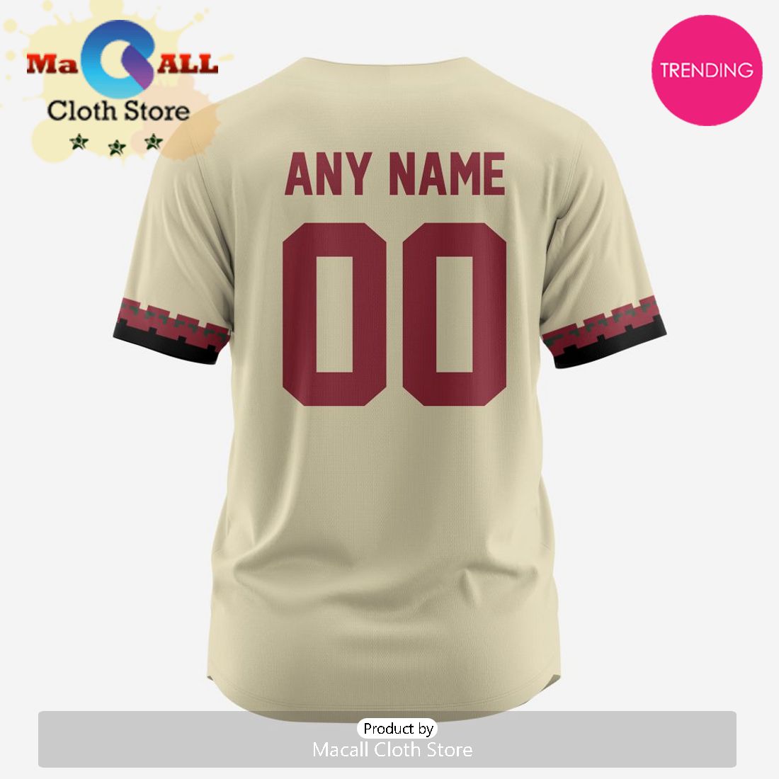 NHL Arizona Coyotes Custom Baseball Jersey Design