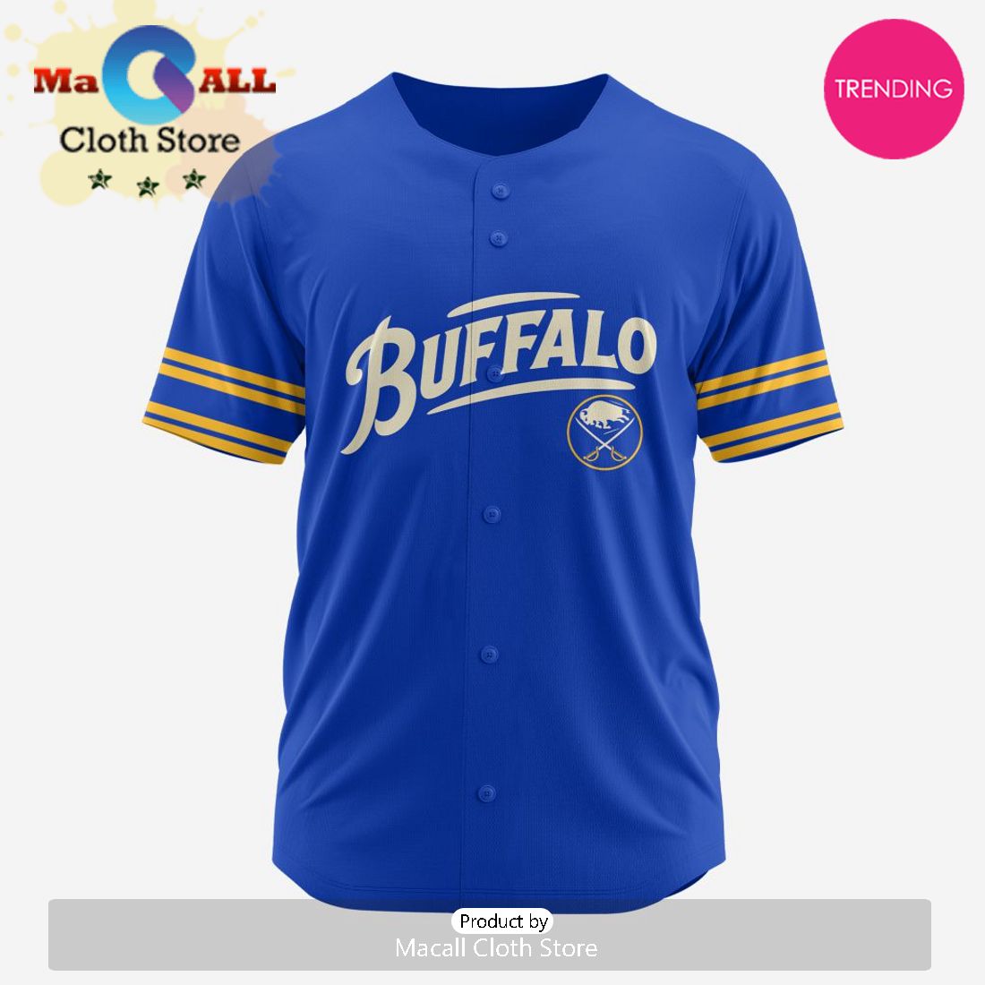 NHL Buffalo Sabres Custom Baseball Jersey Design
