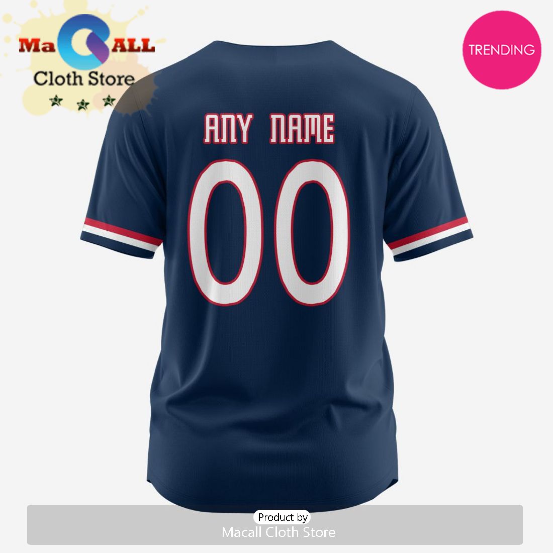 NHL Columbus Blue Jackets Custom Baseball Jersey Design