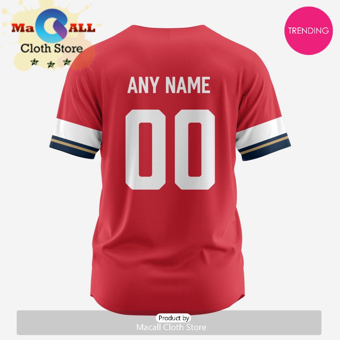 NHL Florida Panthers Custom Baseball Jersey Design