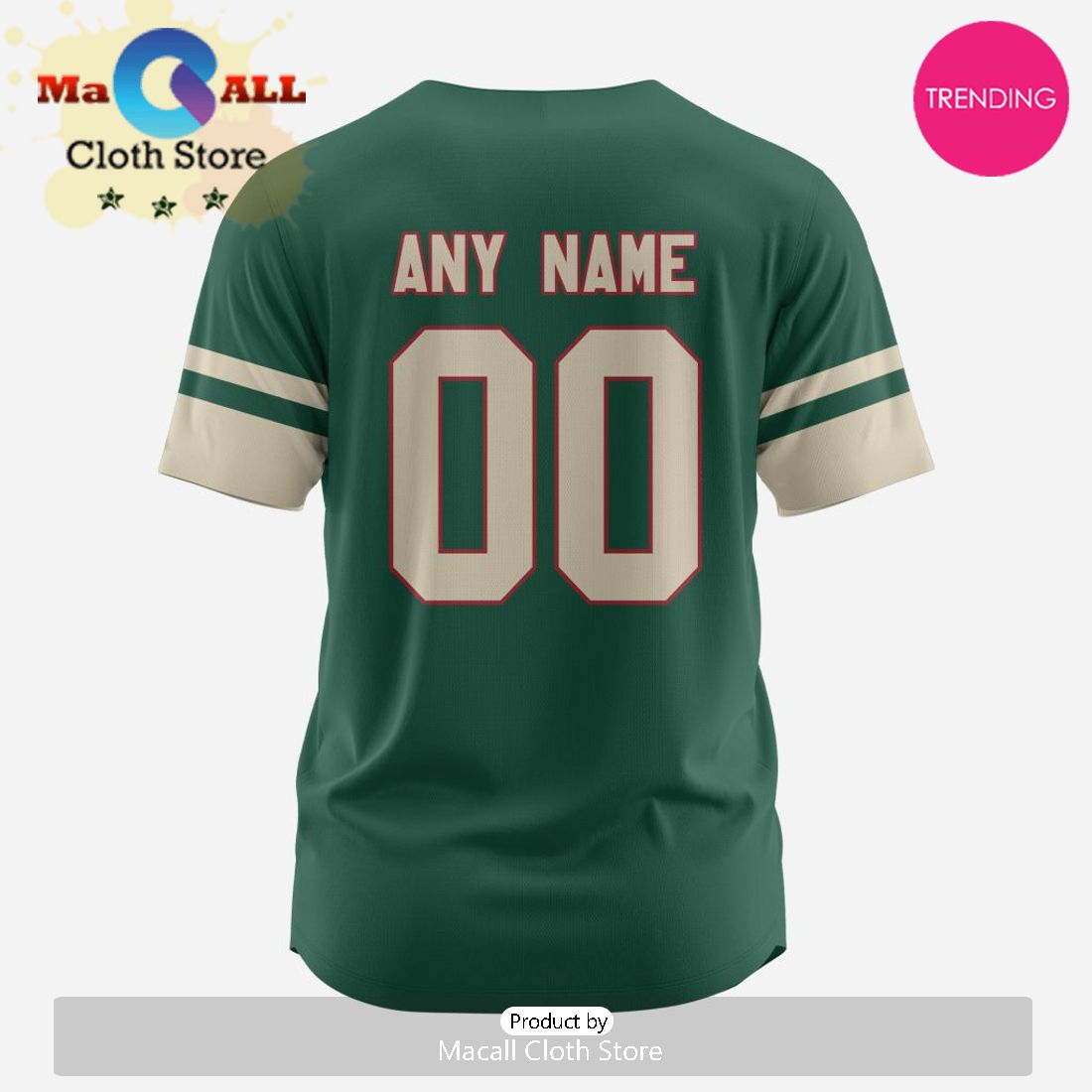 NHL Minnesota Wild Custom Baseball Jersey Design