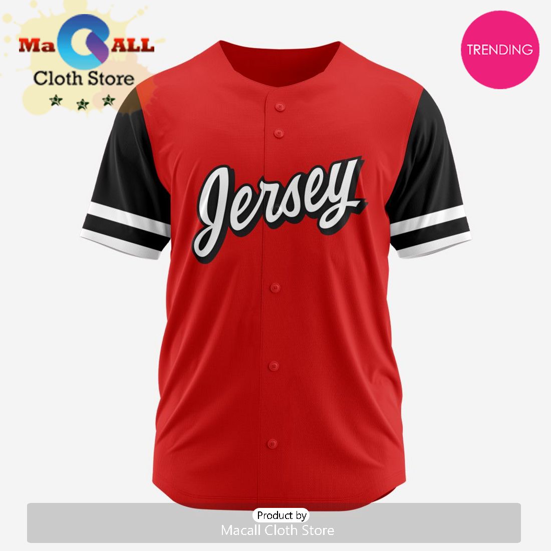 NHL New Jersey Devils Custom Baseball Jersey Design