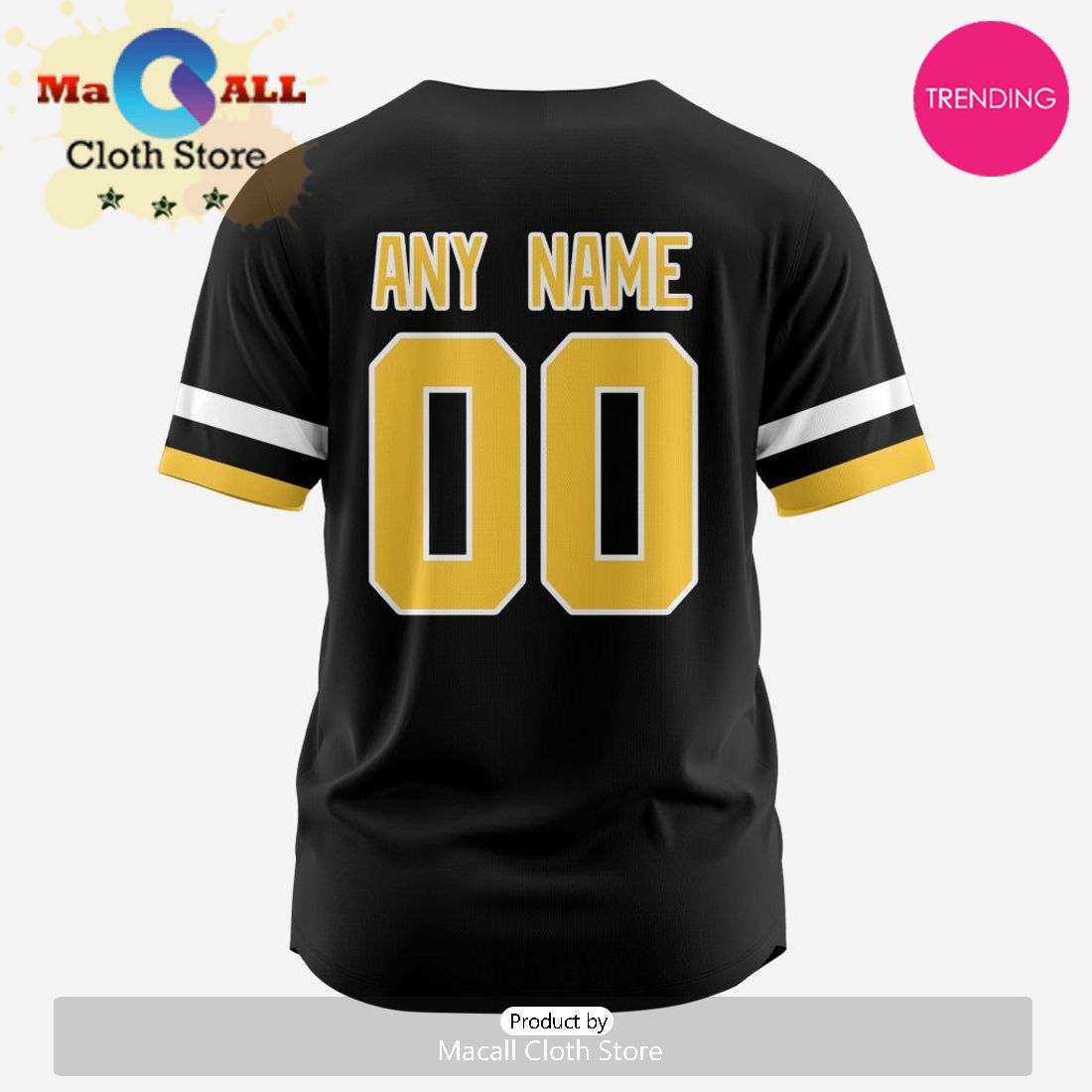 NHL Pittsburgh Penguins Custom Baseball Jersey Design