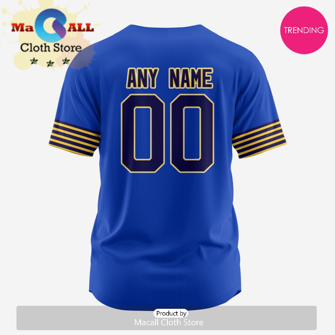 NHL St. Louis Blues Custom Baseball Jersey Design