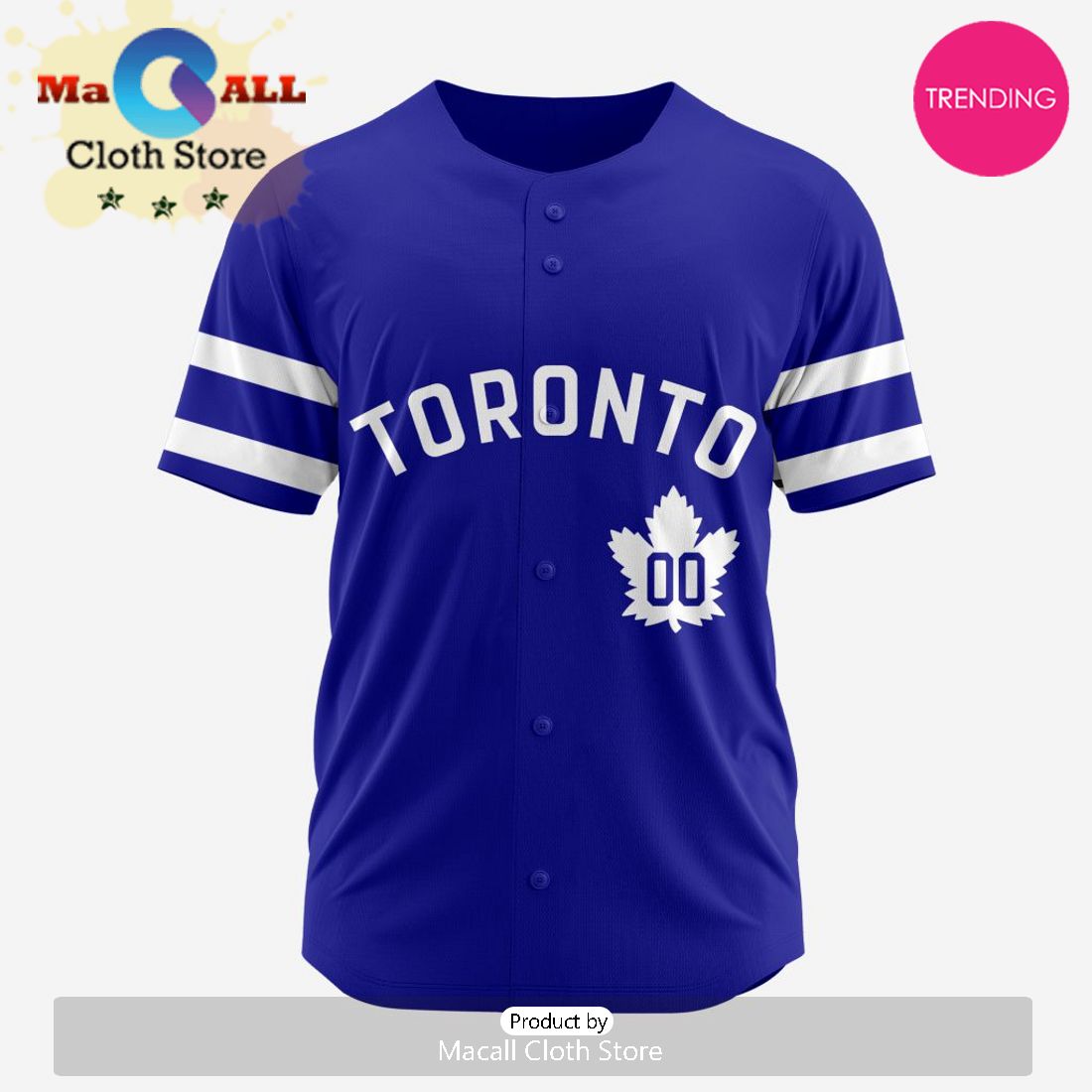 NHL Toronto Maple Leafs Custom Baseball Jersey Design