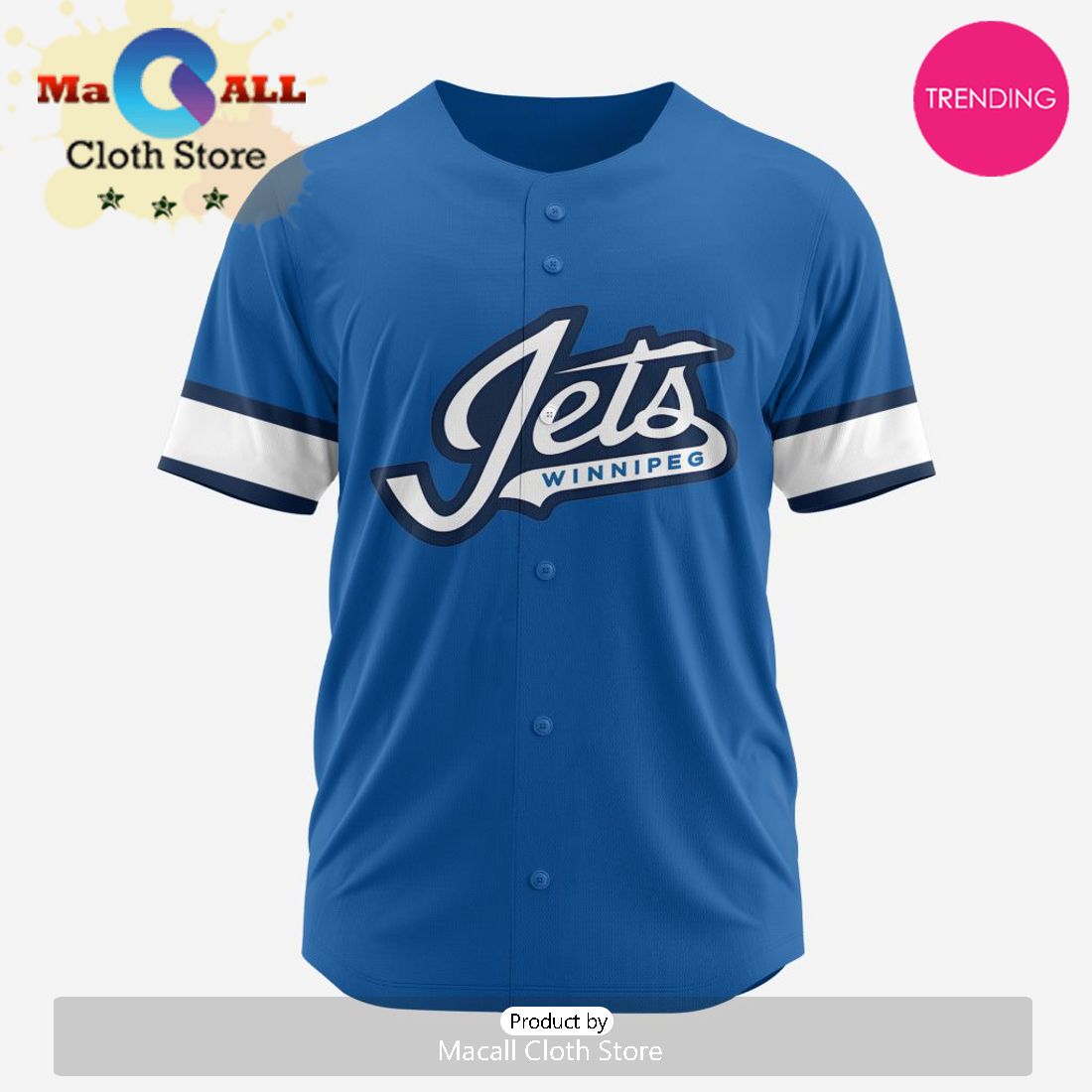 NHL Winnipeg Jets Custom Baseball Jersey Design