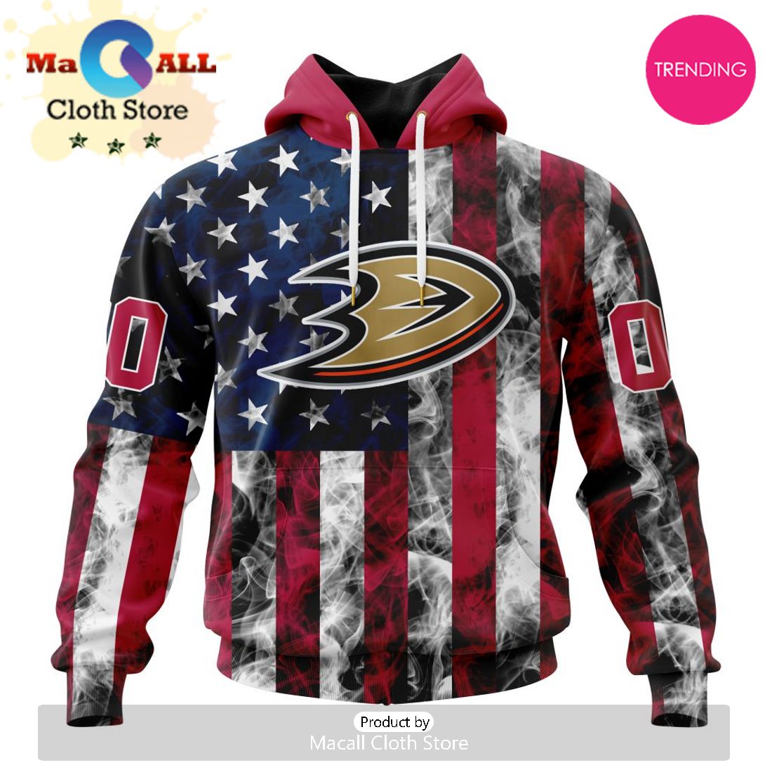 NHL Anaheim Ducks Special Design For Independence Day The Fourth Of July 3D Hoodie