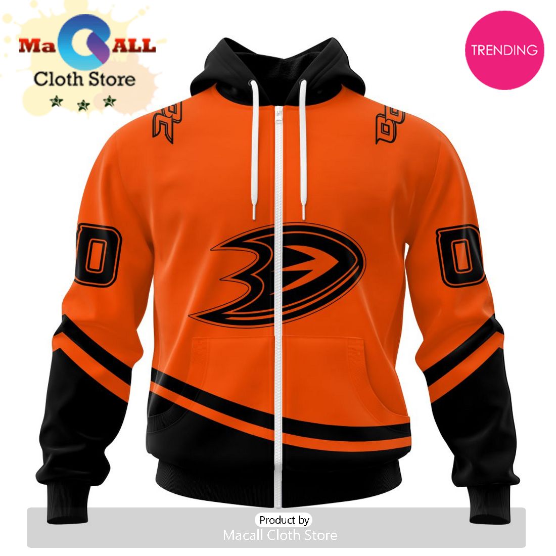 NHL Anaheim Ducks Special Two-tone Design 3D Hoodie
