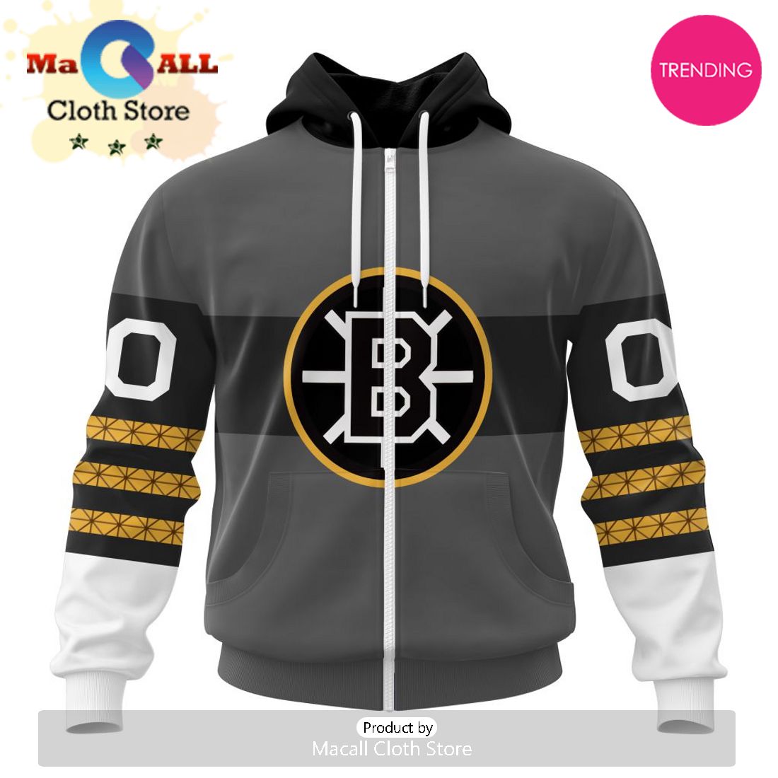 NHL Boston Bruins Personalized Alternate Concepts Kits 3D Hoodie