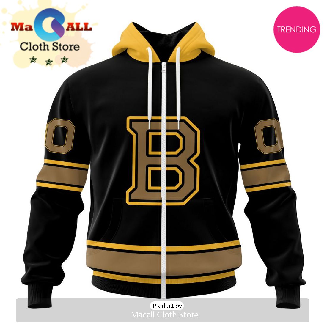 NHL Boston Bruins Special Blackout Design 3D Hoodie