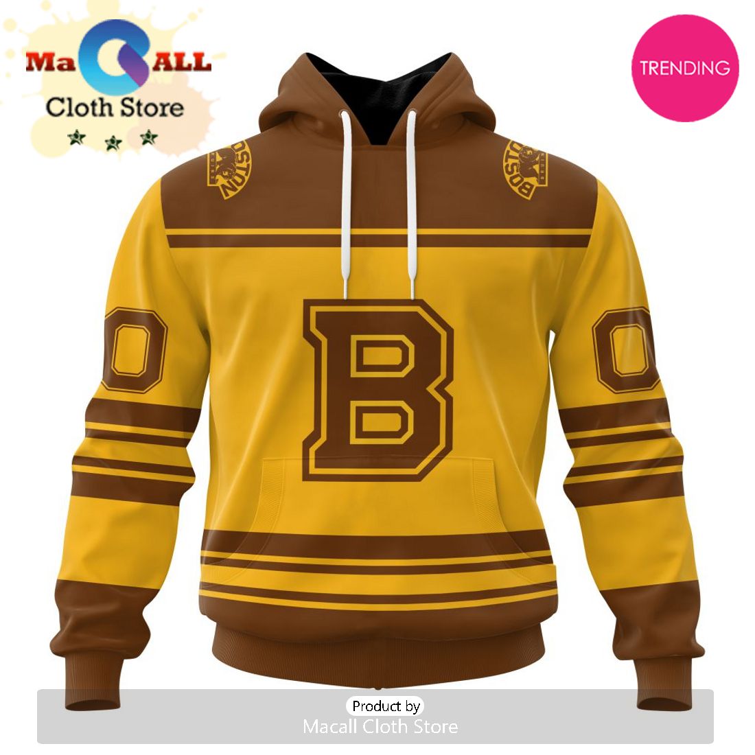 NHL Boston Bruins Special Two-tone Design 3D Hoodie