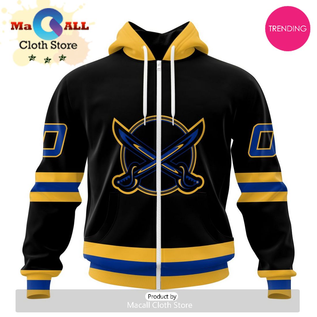 NHL Buffalo Sabres Special Blackout Design 3D Hoodie
