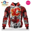 NHL Calgary Flames Special Two-tone Design 3D Hoodie