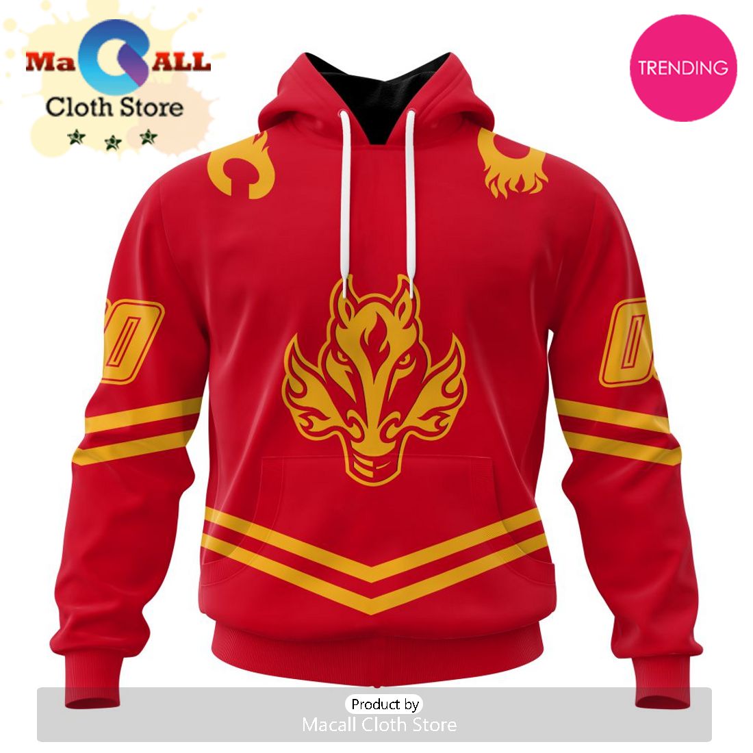 NHL Calgary Flames Special Two-tone Design 3D Hoodie