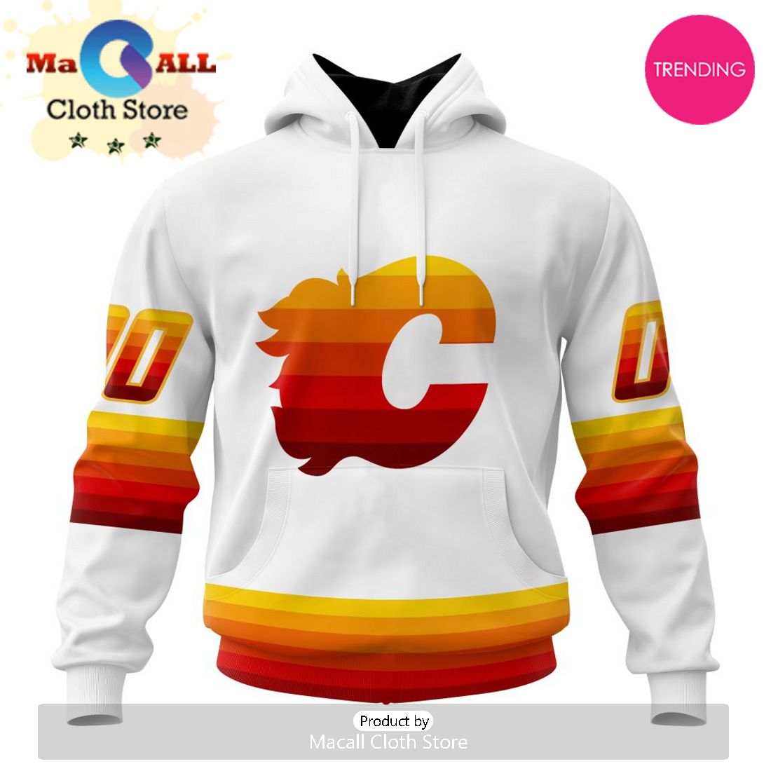 NHL Calgary Flames Special Whiteout Design 3D Hoodie