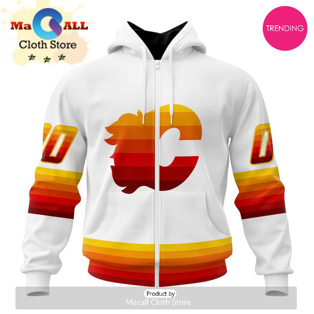 NHL Calgary Flames Special Whiteout Design 3D Hoodie