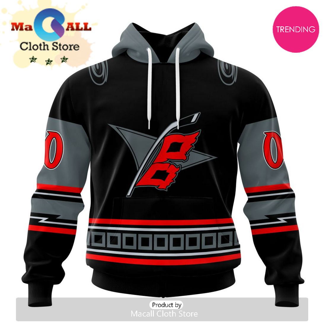 NHL Carolina Hurricanes Personalized Alternate Concepts Kits 3D Hoodie NHL Carolina Hurricanes Personalized Alternate Concepts Kits 3D Hoodie