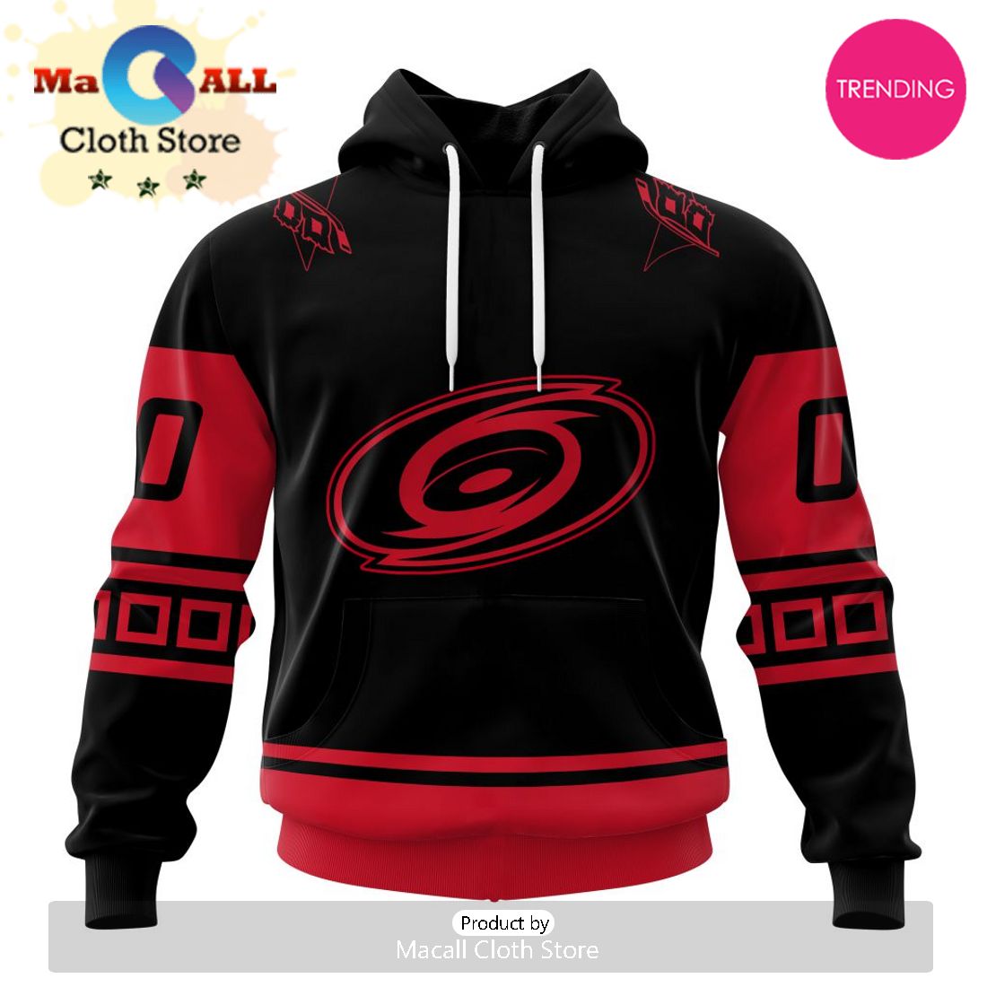 NHL Carolina Hurricanes Special Two-tone Design 3D Hoodie