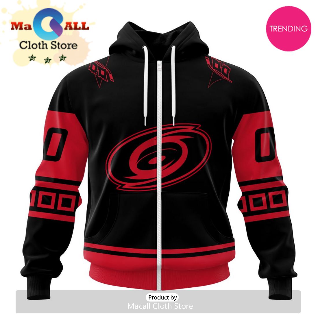 NHL Carolina Hurricanes Special Two-tone Design 3D Hoodie