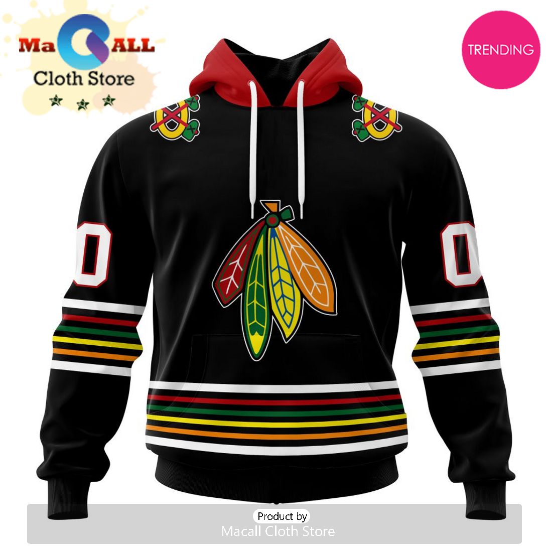 NHL Chicago Blackhawks Personalized Alternate Concepts Kits 3D Hoodie