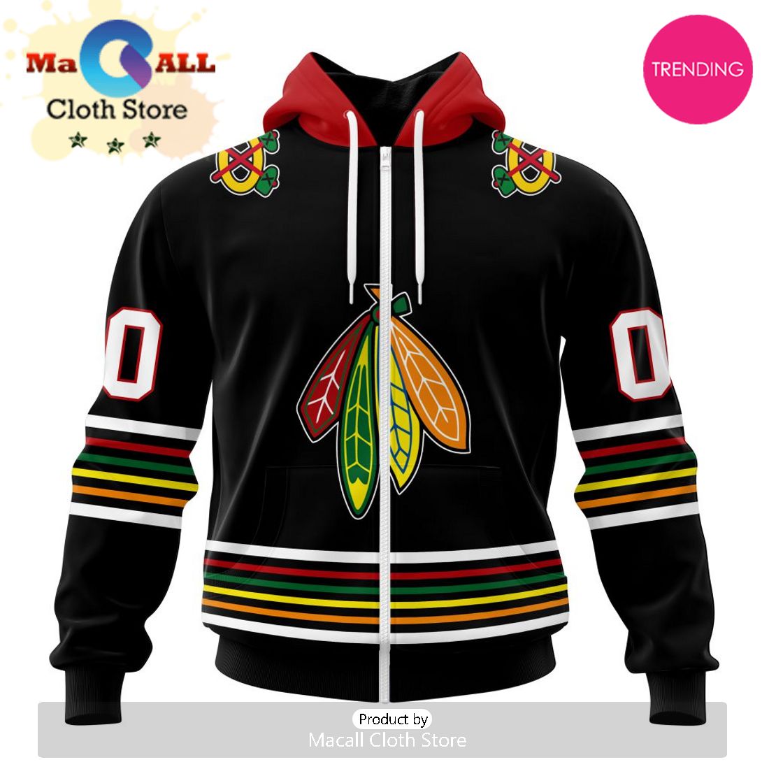 NHL Chicago Blackhawks Personalized Alternate Concepts Kits 3D Hoodie