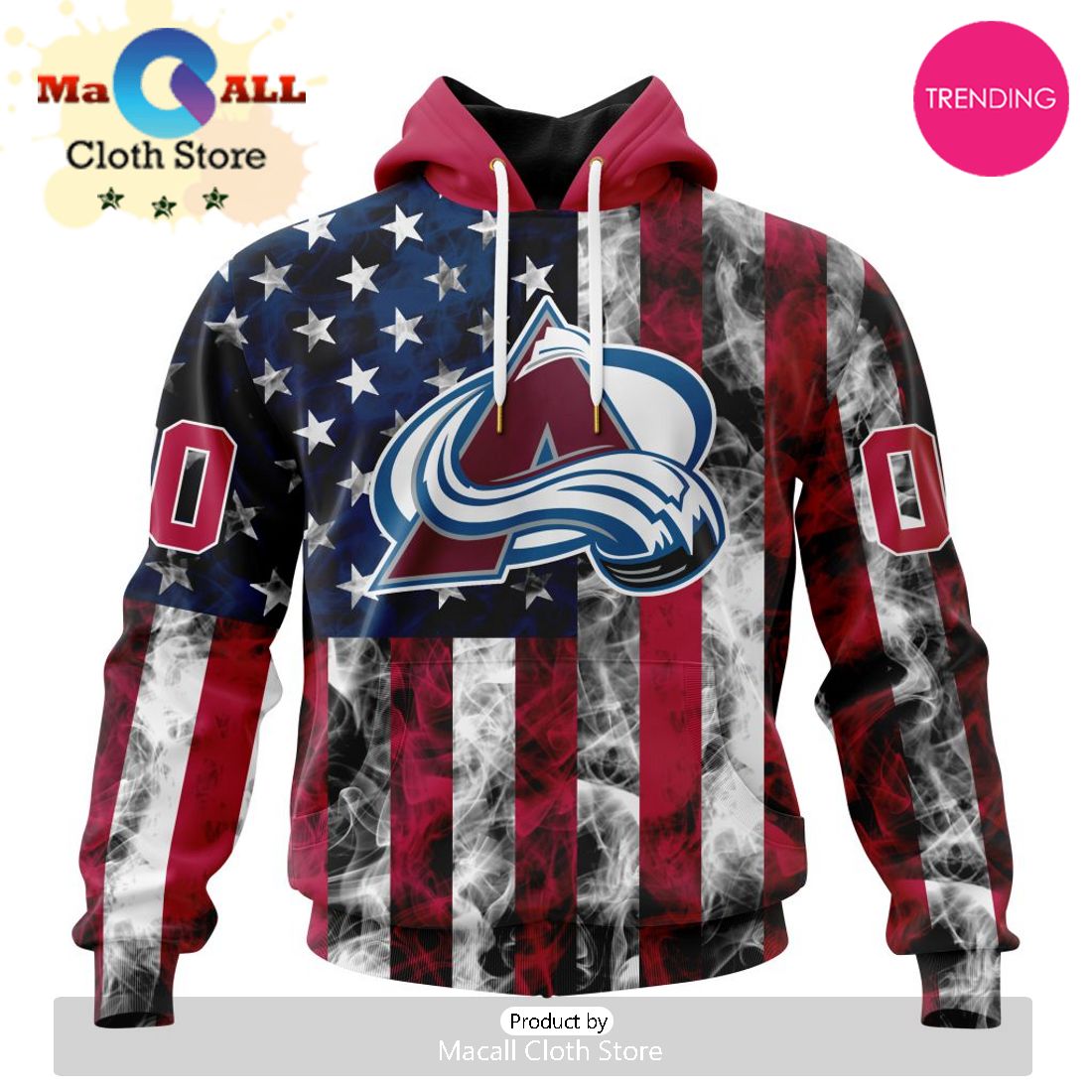 NHL Colorado Avalanche Special Design For Independence Day The Fourth Of July 3D Hoodie