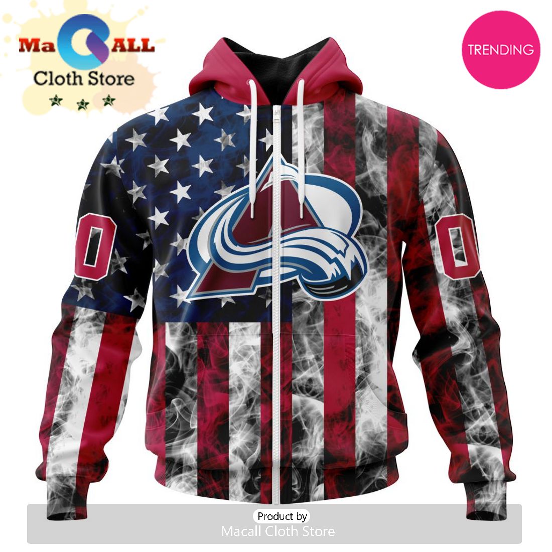 NHL Colorado Avalanche Special Design For Independence Day The Fourth Of July 3D Hoodie