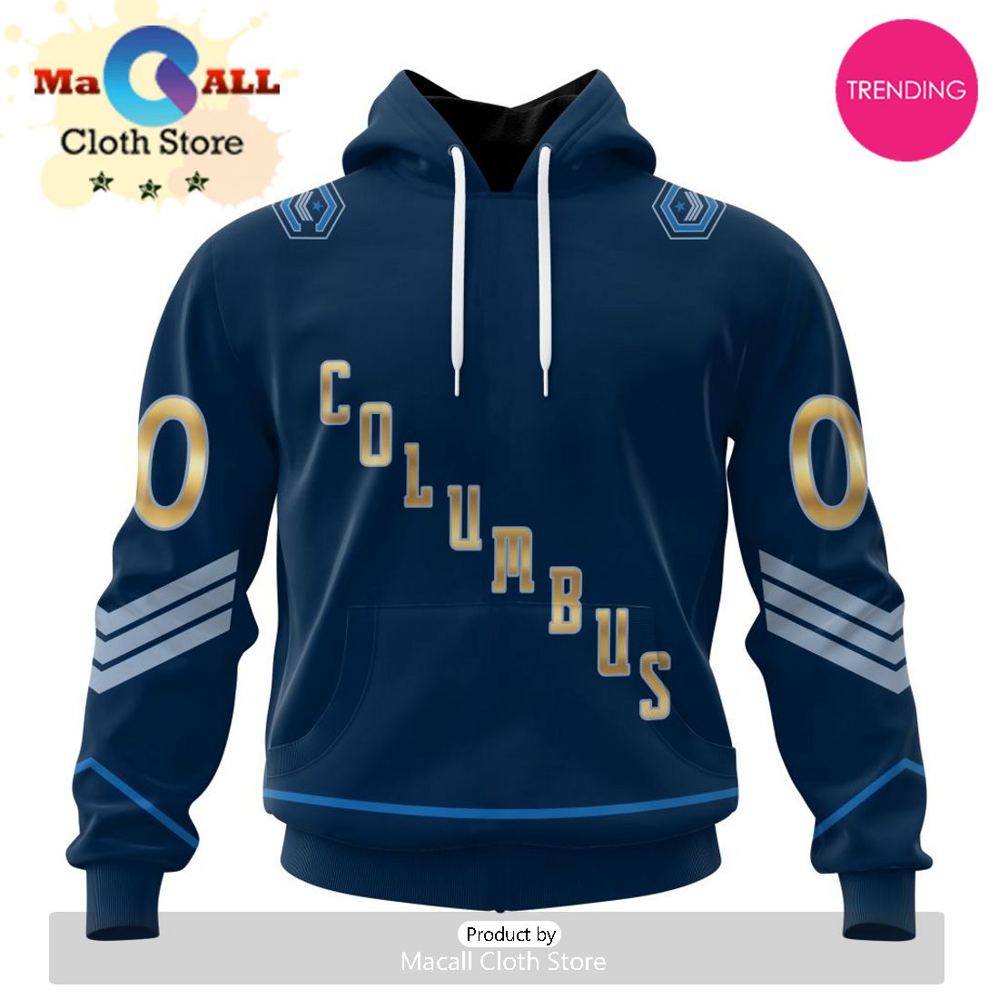 NHL Columbus Blue Jackets Personalized Alternate Concepts Kits 3D Hoodie