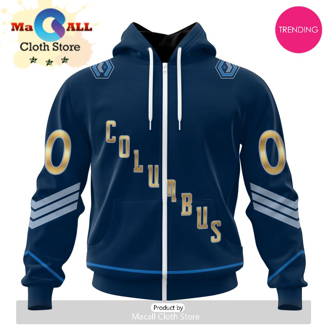 NHL Columbus Blue Jackets Personalized Alternate Concepts Kits 3D Hoodie