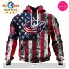 NHL Columbus Blue Jackets Special Blackout Design 3D Hoodie