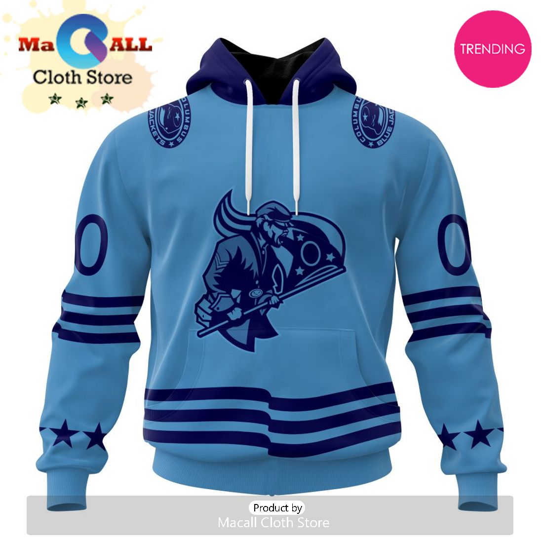 NHL Columbus Blue Jackets Special Two-tone Design 3D Hoodie NHL Columbus Blue Jackets Special Two-tone Design 3D Hoodie