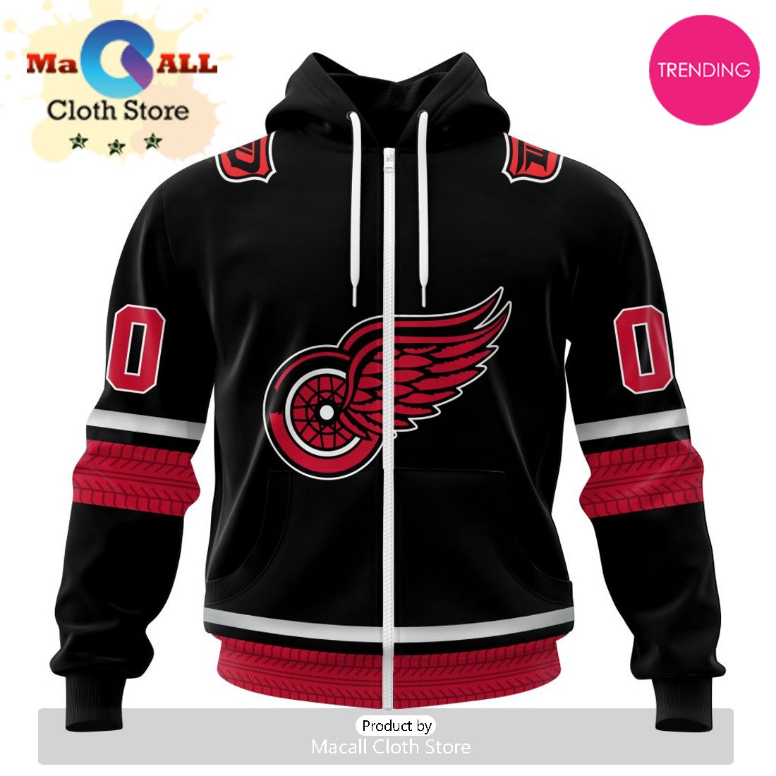 NHL Detroit Red Wings Personalized Alternate Concepts Kits 3D Hoodie