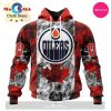 NHL Edmonton Oilers Special Blackout Design 3D Hoodie