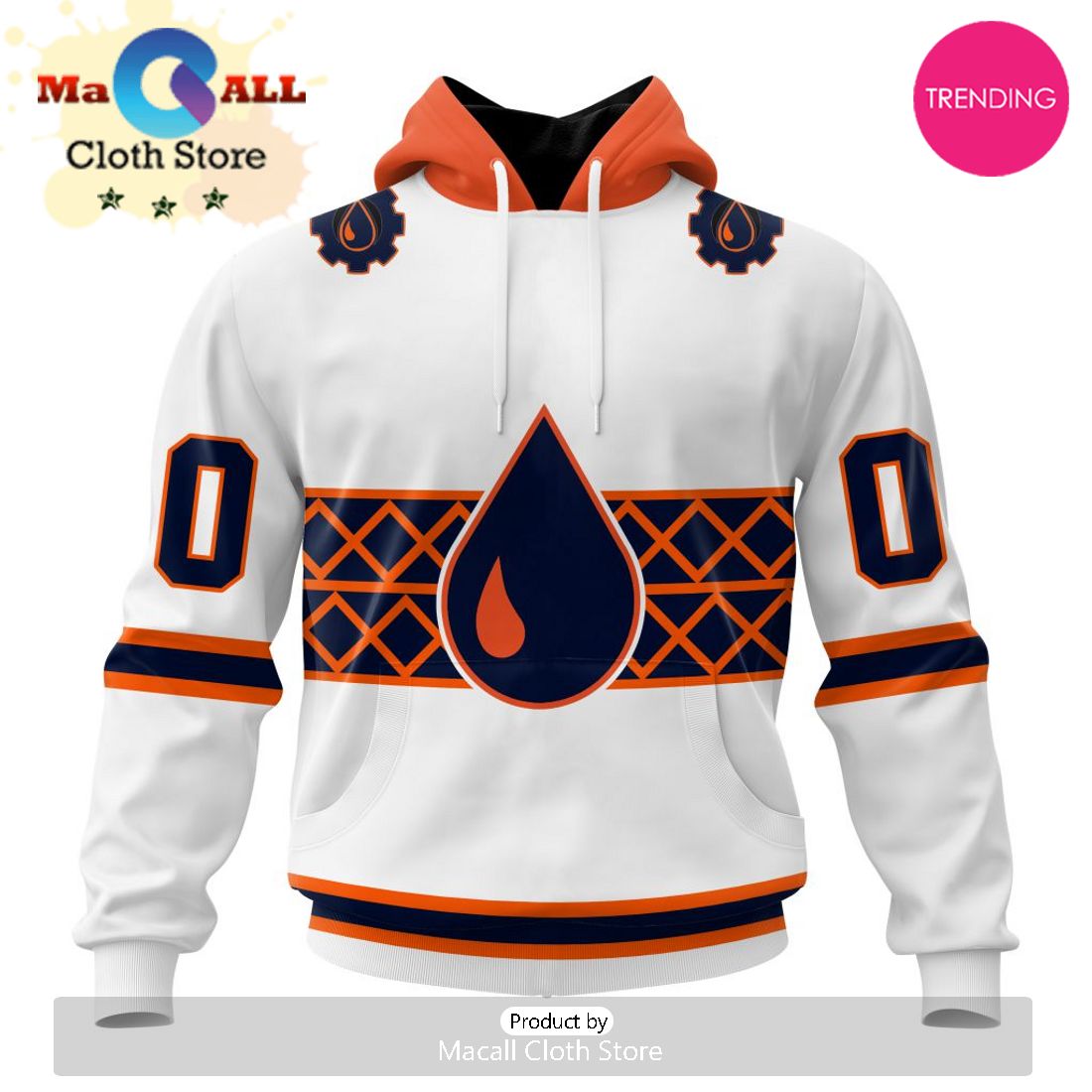 NHL Edmonton Oilers Special Whiteout Design 3D Hoodie