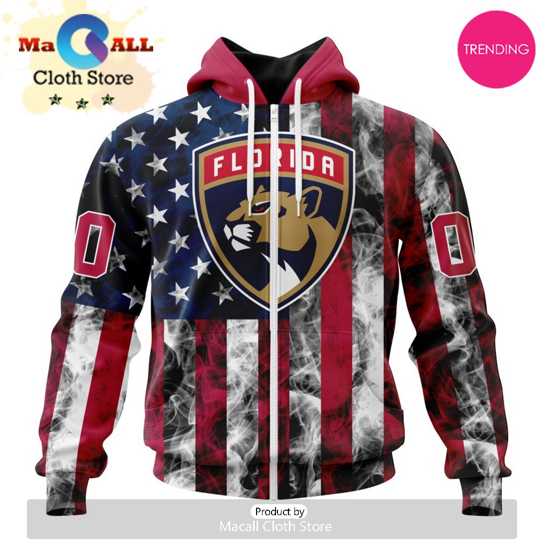 NHL Florida Panthers Special Design For Independence Day The Fourth Of July 3D Hoodie