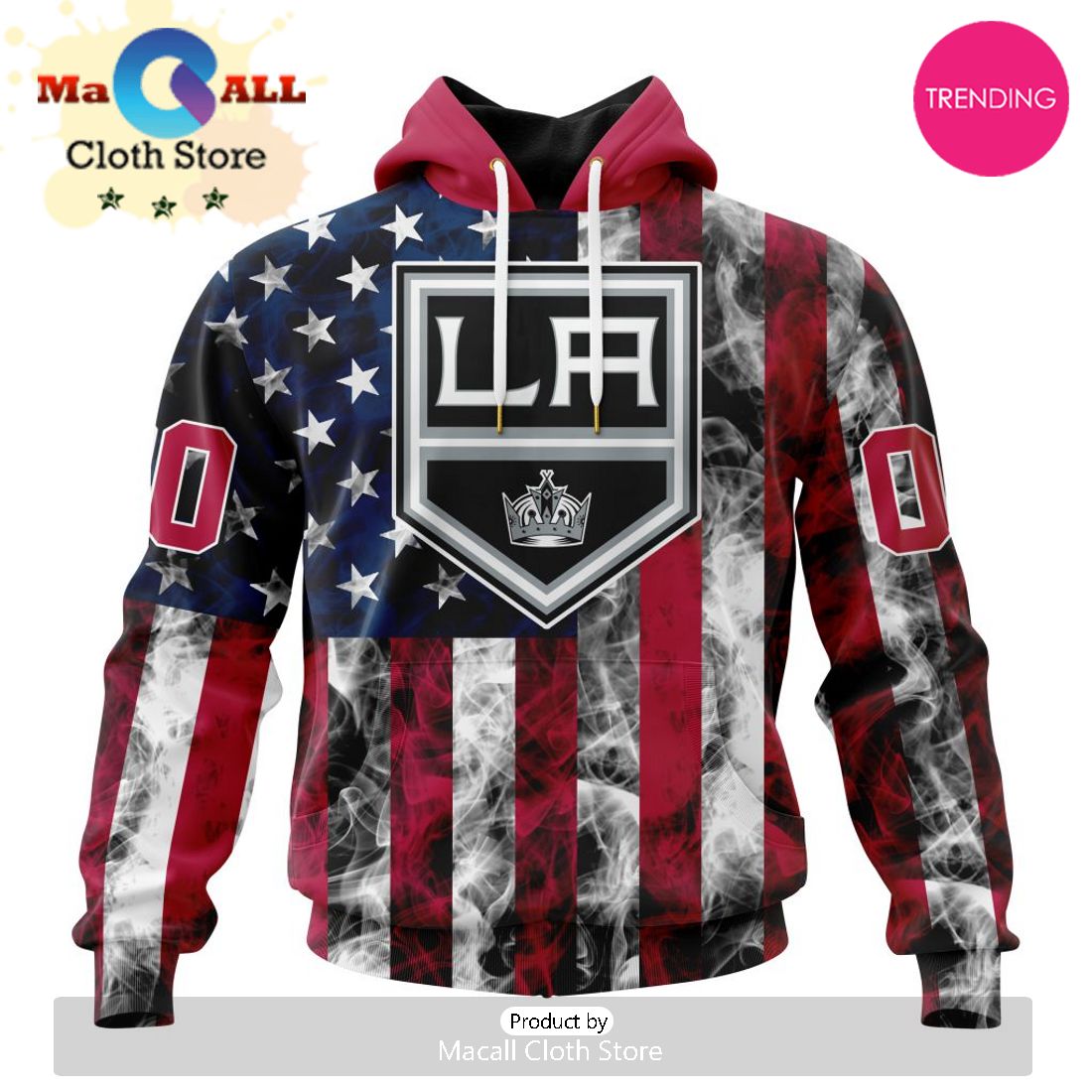NHL Los Angeles Kings Special Design For Independence Day The Fourth Of July 3D Hoodie