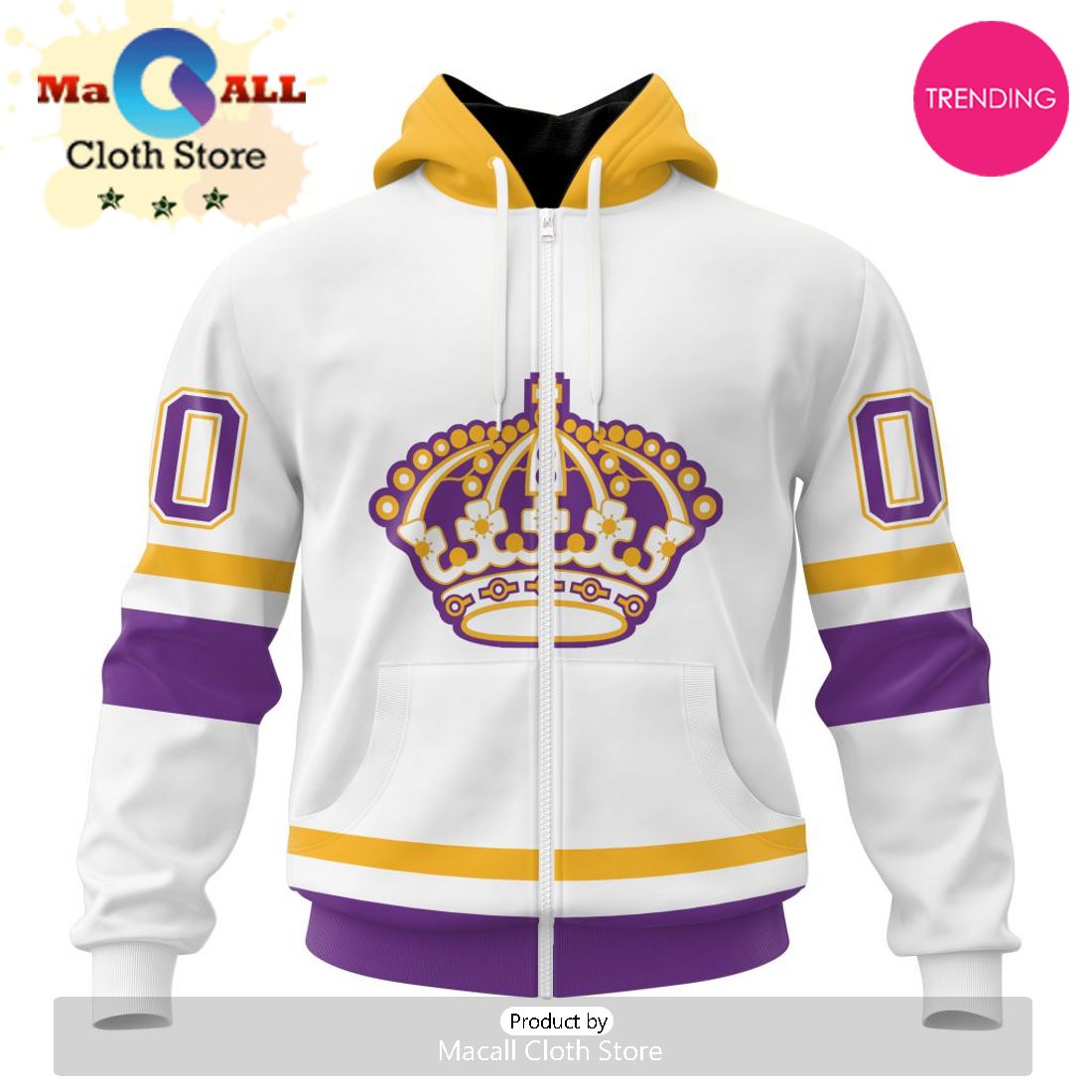 NHL Los Angeles Kings Special Whiteout Design 3D Hoodie
