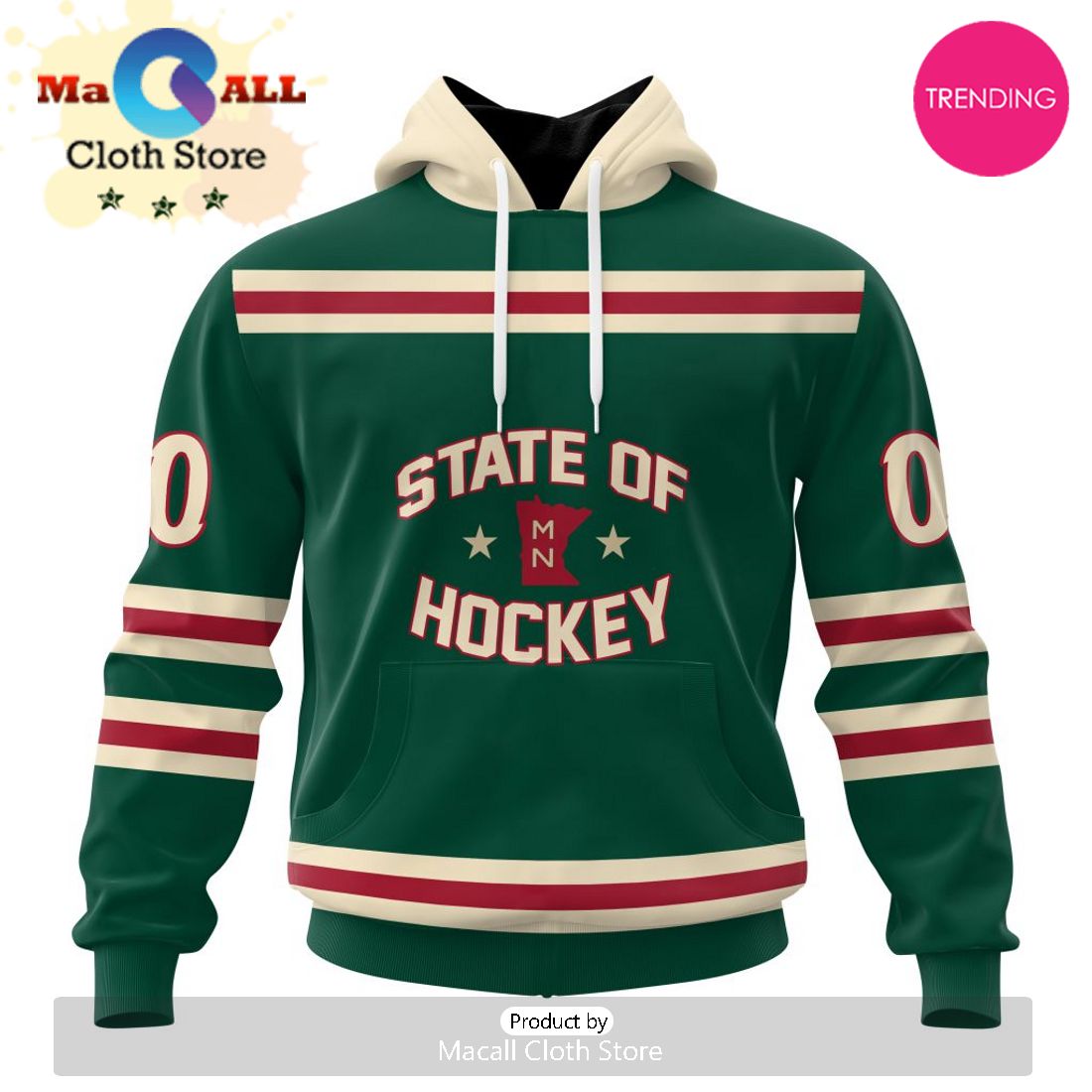 NHL Minnesota Wild Personalized Alternate Concepts Kits 3D Hoodie