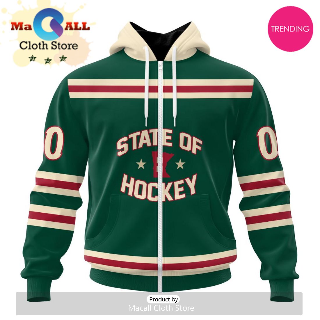 NHL Minnesota Wild Personalized Alternate Concepts Kits 3D Hoodie