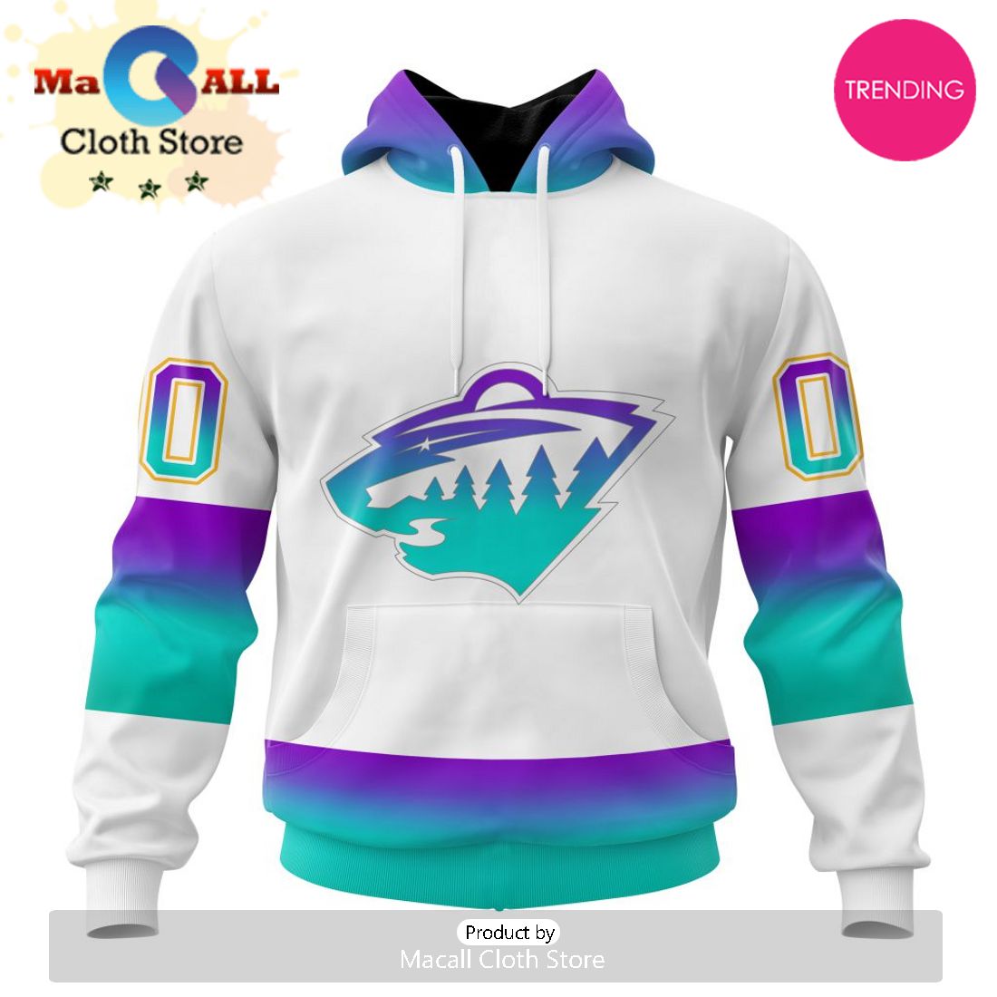 NHL Minnesota Wild Special Whiteout Design 3D Hoodie