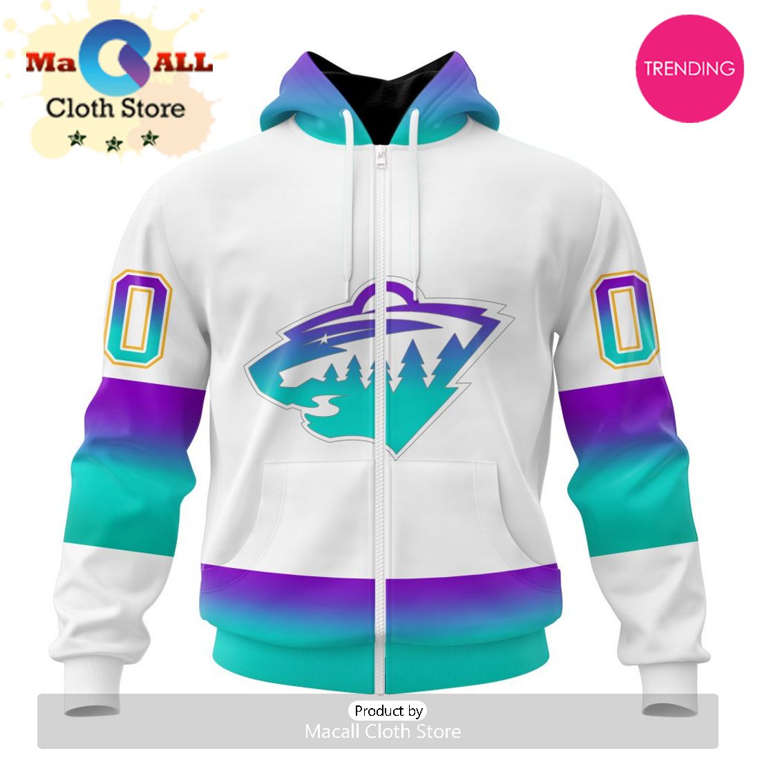 NHL Minnesota Wild Special Whiteout Design 3D Hoodie