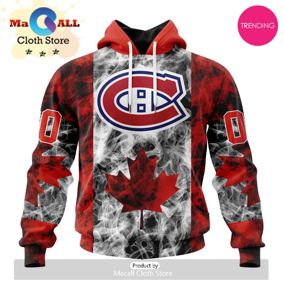 NHL Montreal Canadiens Special Design For Canada Day 3D Hoodie