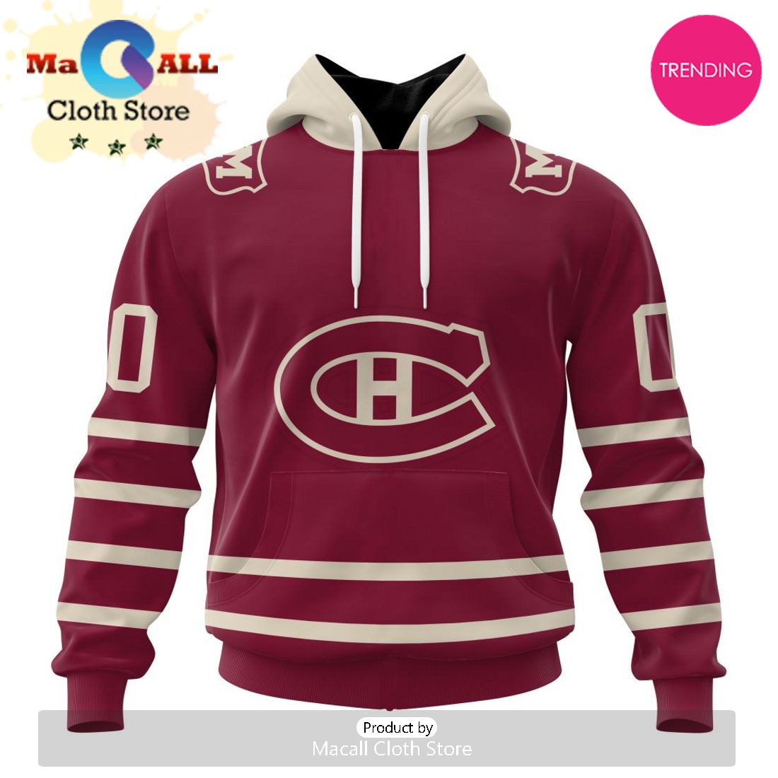 NHL Montreal Canadiens Special Two-tone Design 3D Hoodie