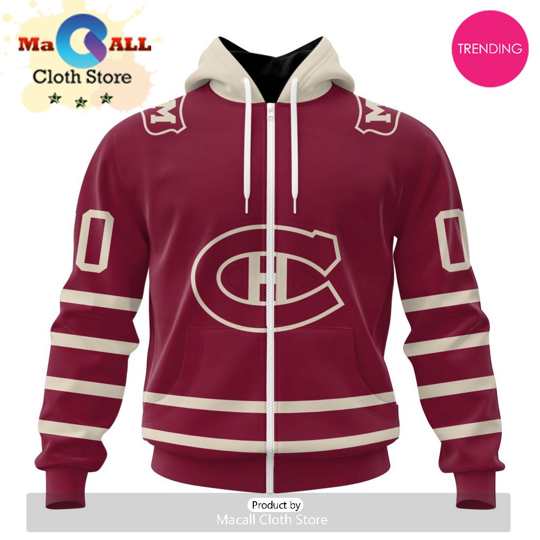 NHL Montreal Canadiens Special Two-tone Design 3D Hoodie