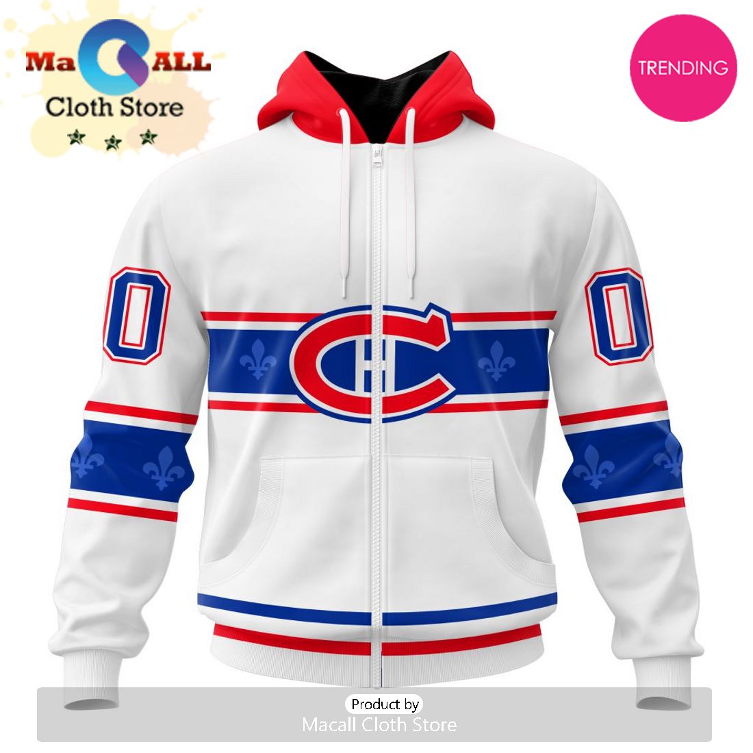 NHL Montreal Canadiens Special Whiteout Design 3D Hoodie